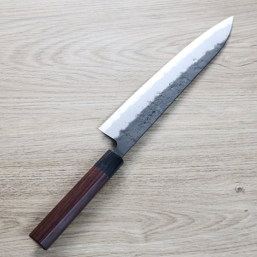 作SAKU 壱 牛刀 240mm 青紙超級鋼 黑打:圖片 3