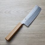 作SAKU 壱 菜切 165mm 440C鋼 鎚目大馬士革