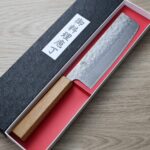 作SAKU 壱 菜切 165mm 440C鋼 鎚目大馬士革