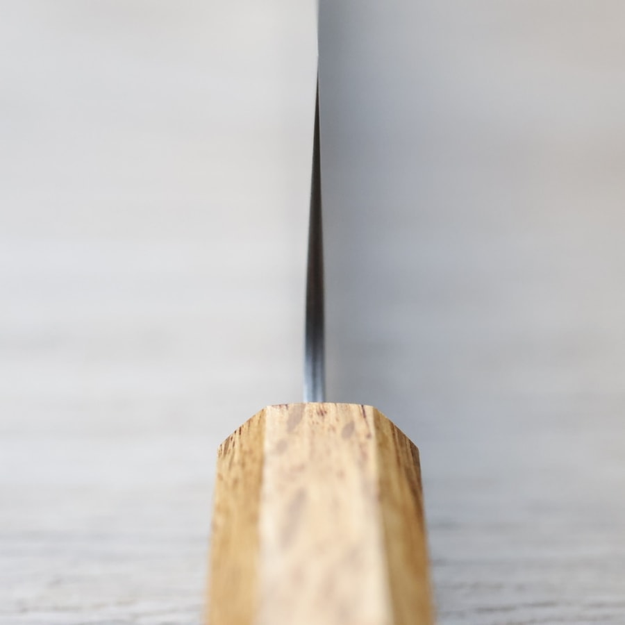 作SAKU 壱 菜切 165mm 440C鋼 鎚目大馬士革