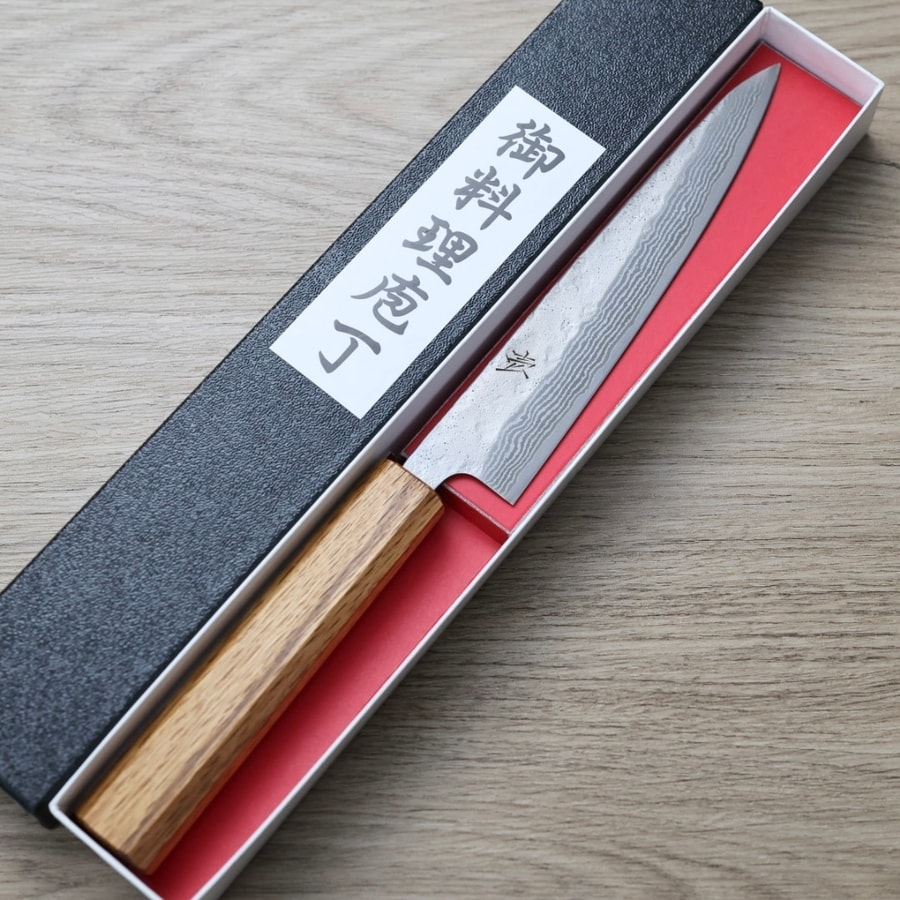 saku-ichi-p150-440c-2 作SAKU 壱 蔬果 150mm 440C鋼 鎚目大馬士革