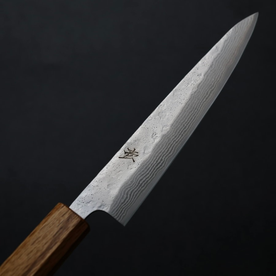 saku-ichi-p150-440c-5 作SAKU 壱 蔬果 150mm 440C鋼 鎚目大馬士革