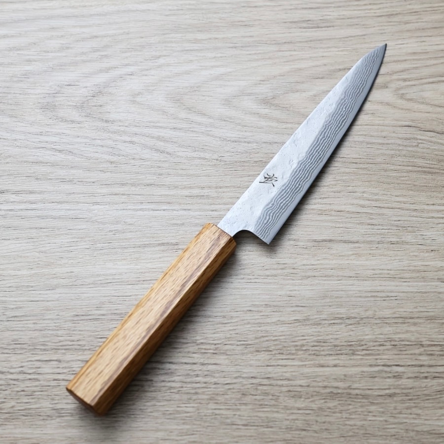 saku-ichi-p150-440c 作SAKU 壱 蔬果 150mm 440C鋼 鎚目大馬士革