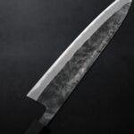 shiro-g210-as-5 加茂詞朗 牛刀 210mm <br>青紙超級鋼 黑打