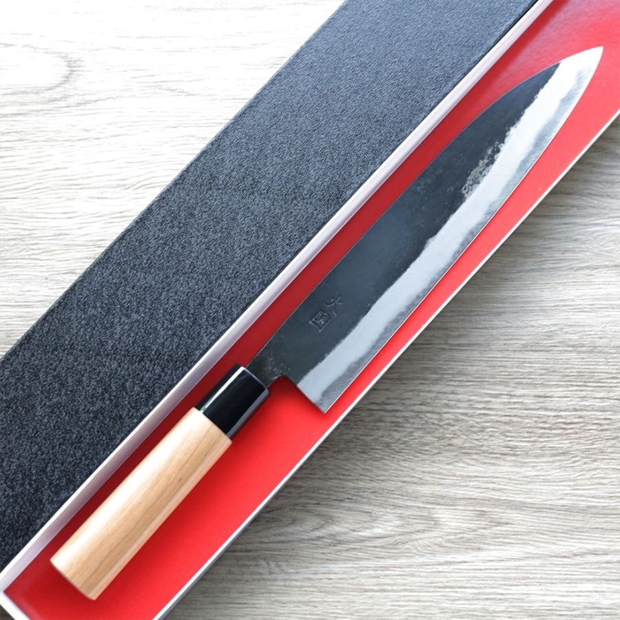 syukihiro-gyuto240-2 境志泰 火國 牛刀 240mm 白紙鋼 黑打