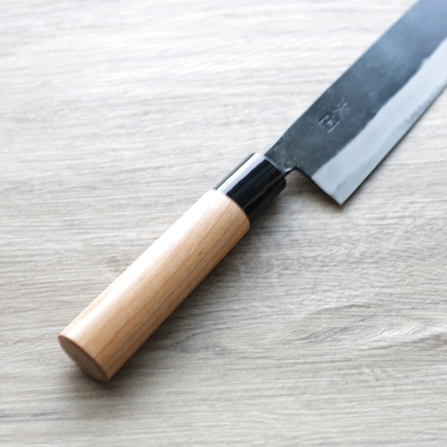 syukihiro-gyuto240-4 境志泰 火國 牛刀 240mm 白紙鋼 黑打