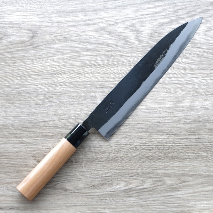 syukihiro-gyuto240 境志泰 火國 牛刀 240mm 白紙鋼 黑打