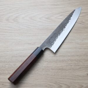 tadokoro-gyuto-sl3-210k-1 田所真琴 牛刀 210mm 銀三鋼 黑打鎚目