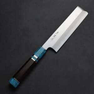 tadokoro-ku180-g3e-1 田所真琴 薄刃 180mm 銀三鋼 藍松石黑檀柄
