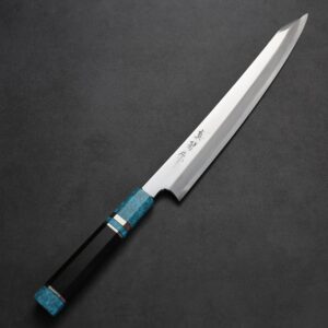 tadokoro-y270-skme 田所真琴 切付柳刃 白紙鋼 鏡面 藍松石黑檀柄