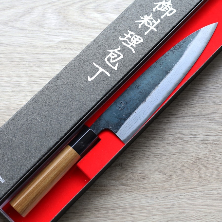 土佐打刃物 初心 牛刀 210mm 青紙鋼 黑打雲隱:圖片 2
