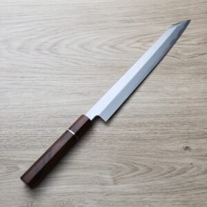 山脇刃物/鄉右馬允義弘 切付柳刃 270mm 青紙1號綱 墨流/付鞘