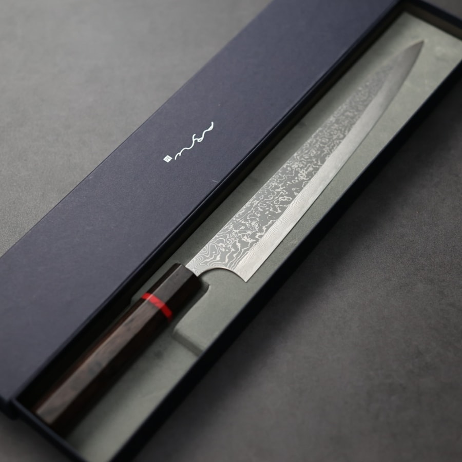 世界首發 安立打刃物 粹狂 單刃筋引 270mm VG10 大馬士革 活動限定柄:圖片 2