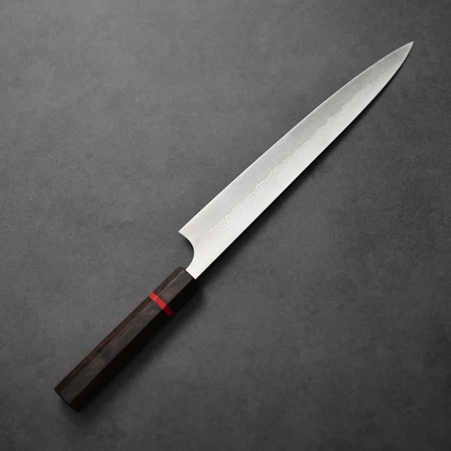 世界首發 安立打刃物 粹狂 單刃筋引 270mm VG10 大馬士革 活動限定柄:圖片 3