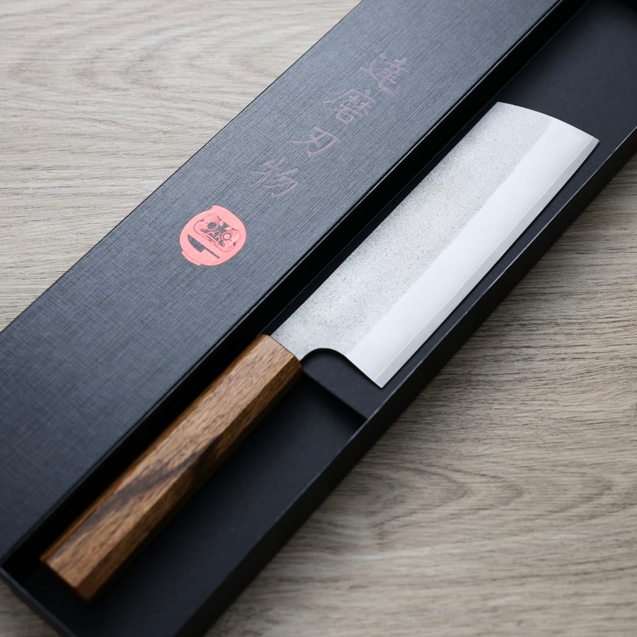 達磨刃物 古川晃裕 菜切 165mm 梨地大馬士革:圖片 2