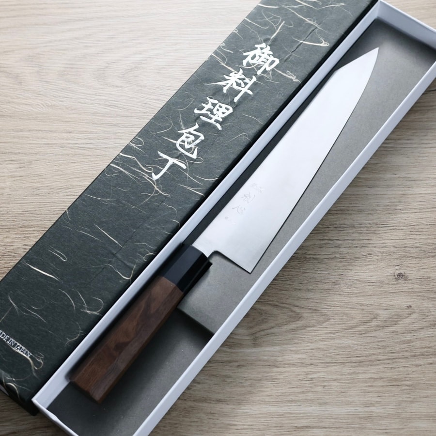 初心 隼 切付牛刀 240mm 銀三鋼:圖片 2