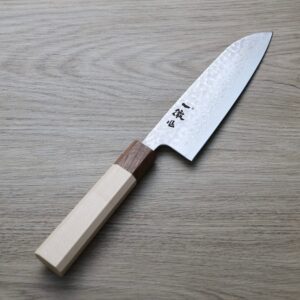 一徹 三德 240mm 銀三鋼 鎚目大馬士革