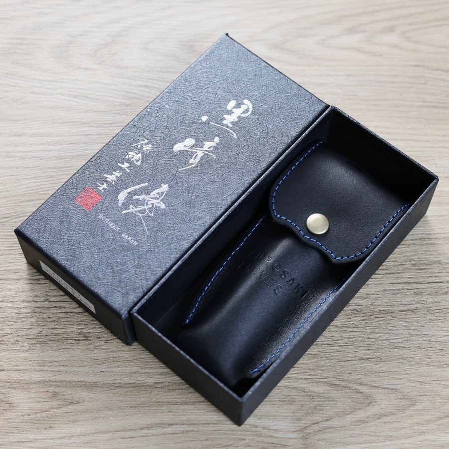 黑崎優 折疊刀 100mm 黑染 SG2粉末HSS鋼 黑/付皮套:圖片 2