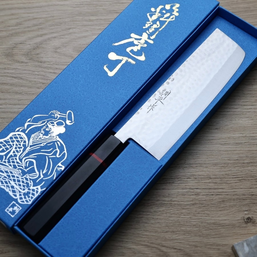 增谷訓生 高菜切 165mm VG10鋼 刻流 Temoto赤鐵:圖片 2