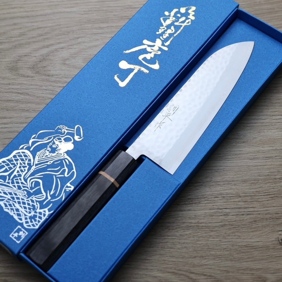 增谷訓生 三德刀 170mm VG10鋼 刻流 Temoto白鷺:圖片 2