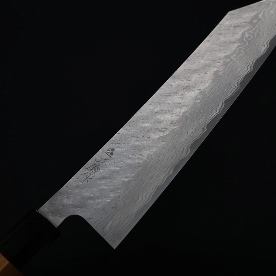 二唐刃物 切付牛刀 240mm VG10鋼 磨鎚目:圖片 5
