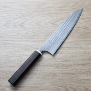 anryu-g210ak-m-1 安立勝重 牛刀 210mm 青紙鋼 槌目