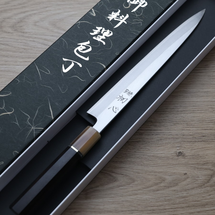 初心 白鷺 柳刃 240mm 白二鋼 左手:圖片 2
