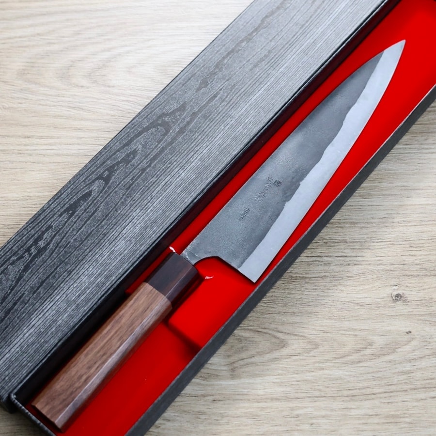 石川刃物 KajibeE 牛刀 210mm 白紙鋼 黑打:圖片 2