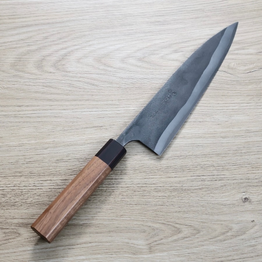 石川刃物 KajibeE 牛刀 240mm 白紙鋼 黑打