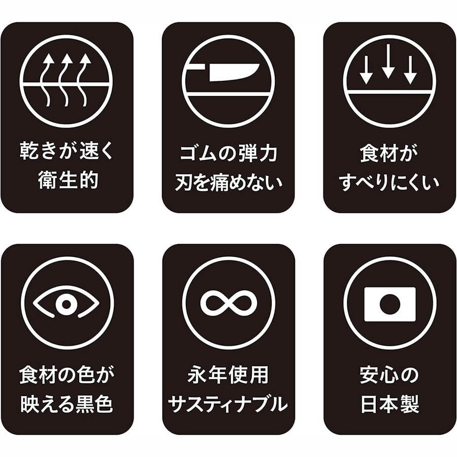 パーカーアサヒ RUBBER 日本朝日 合成橡膠 黑砧板:圖片 4