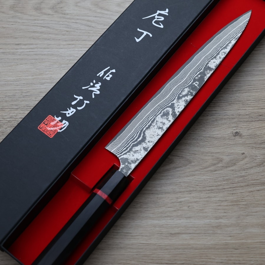 佐治武士 筋引 270mm VG10鋼 黑染大馬士革:圖片 2