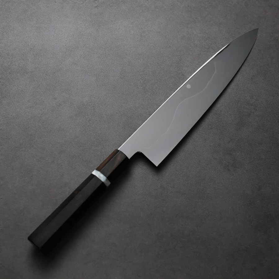山脇刃物 堺北辰 池田美和 水本燒 牛刀 240mm 白一鋼
