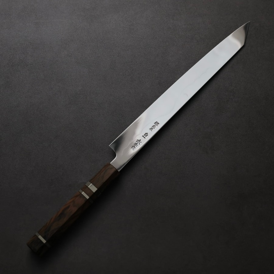 山脇刃物 堺北辰 池田美和 水本燒 切付柳刃 270mm 白一鋼:圖片 3